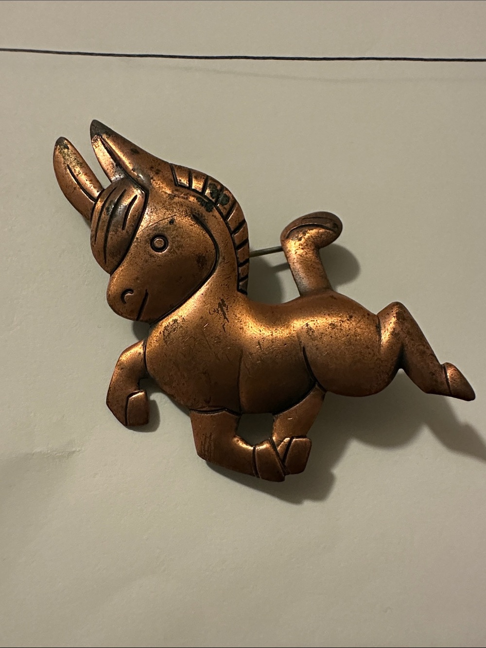 Vintage Copper Brooch